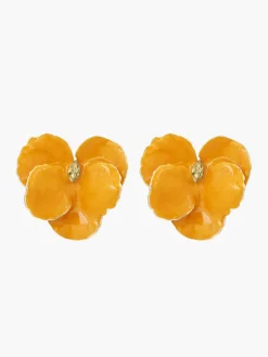 Rhinestone Decor Flower Earrings