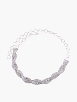 Rhinestone Twist Choker Necklace