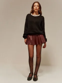 Rhinestone-Decor Cozy Sweater