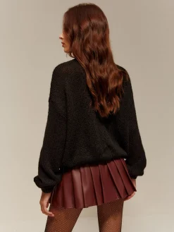 Rhinestone-Decor Cozy Sweater