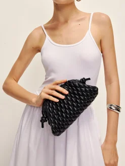 Rhombus Clutch & Shoulder Dumpling Bag