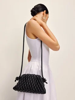 Rhombus Clutch & Shoulder Dumpling Bag