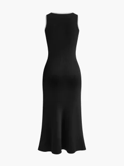 Ribbed Breasted Knit Tank Dress