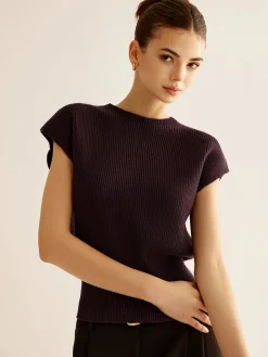 Ribbed Cinched Sweater Vest
