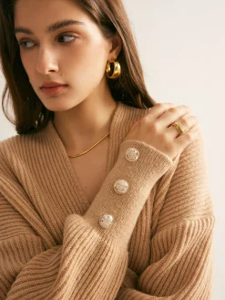 Ribbed Criss Cross Cinched Sweater