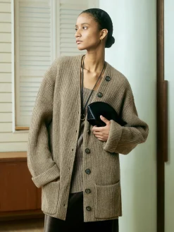 Ribbed Loose Knit Outerwear