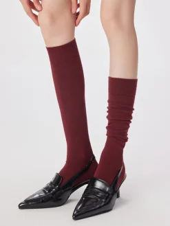 Ribbed Soft-Touch Calf Socks