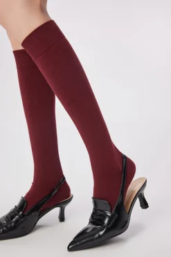 Ribbed Soft-Touch Calf Socks