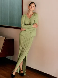 Ribbed Split Sweater Co-ords