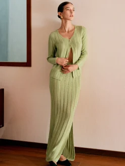 Ribbed Split Sweater Co-ords