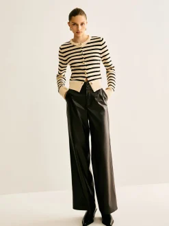 Ribbed Striped Cardigan