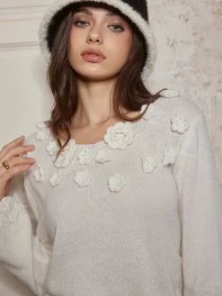 Romance 3D Flower Knit Top