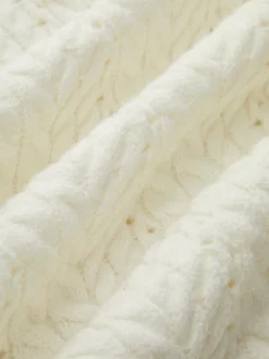 Romance Lace Trim Beaded Sweater