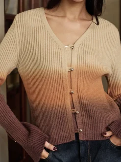 Romance Ombre Button Cardigan