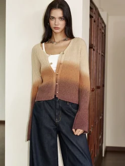 Romance Ombre Button Cardigan