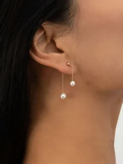 Romance Pearl Pendant Earrings