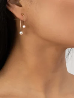 Romance Pearl Pendant Earrings