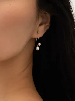 Romance Pearl Pendant Earrings
