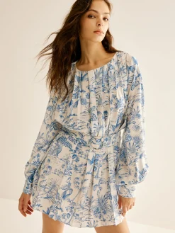 Romance Pleated Belted Dress