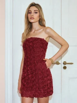 Romance Rosette Tube Dress