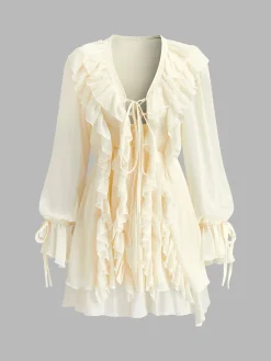 Romance Ruffle Chiffon Dress