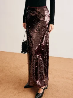 Romance Sequins Maxi Skirt