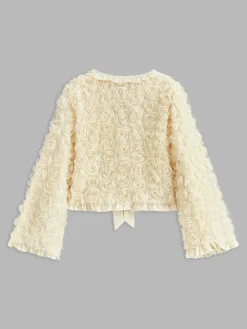 Romance Tie Front Rosette Jacket