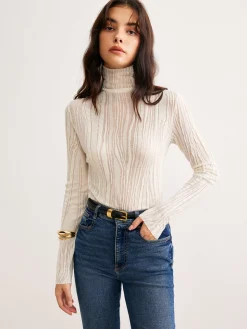 Romance Turtleneck Slim Blouse
