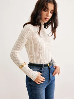 Romance Turtleneck Slim Blouse