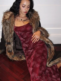 Rose Velvet Cami Dress