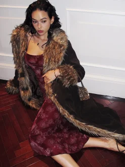 Rose Velvet Cami Dress