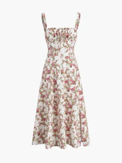 Rosebud Floral Midi Sundress