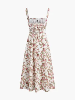 Rosebud Floral Midi Sundress