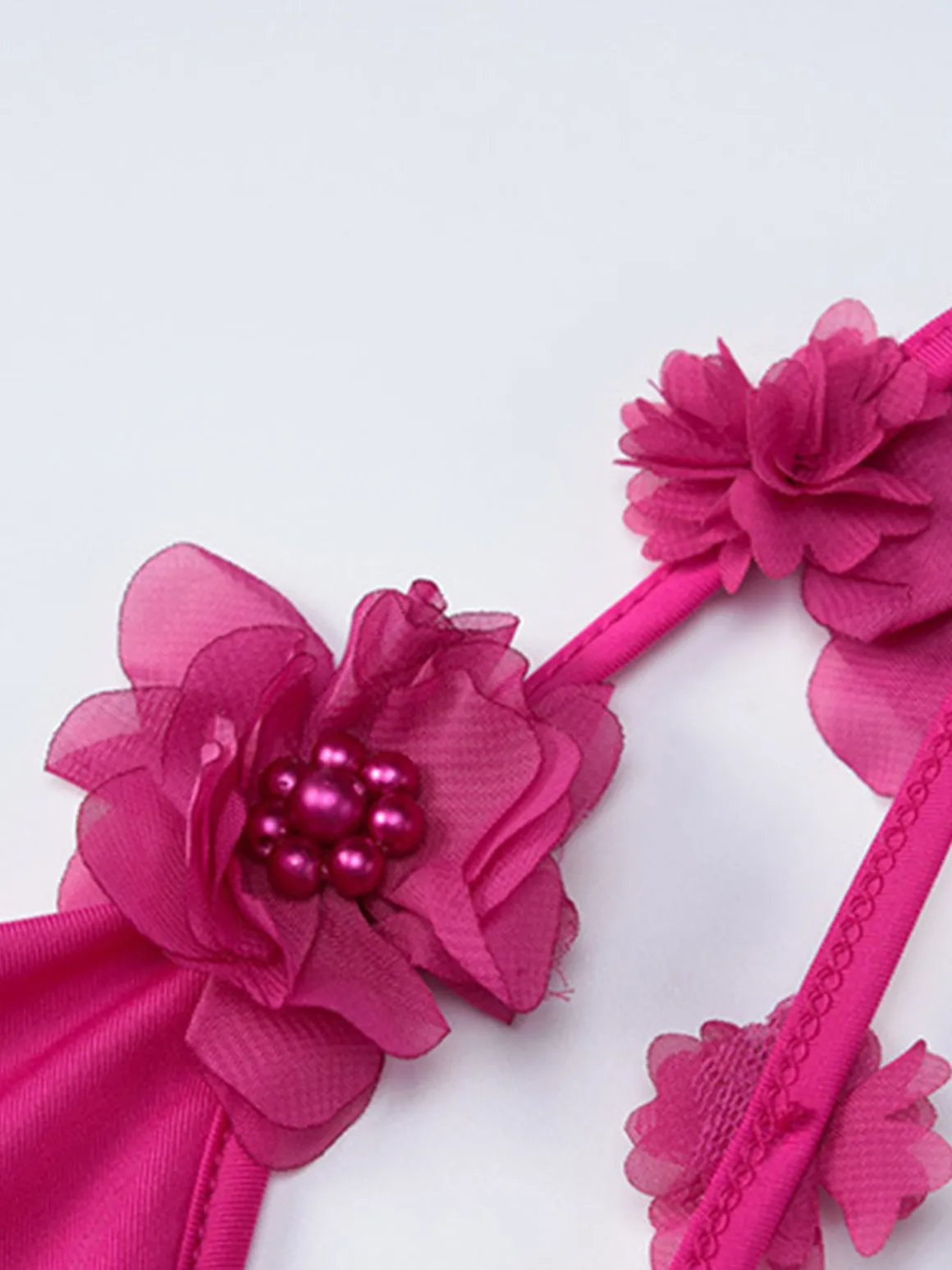 Rosette Decor Cowl Neck Long Dress