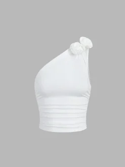 Rosette One Strap Crop Top