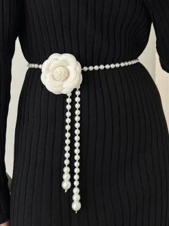 Rosette Pearls Belly Chain