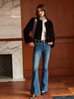 Round Neck Soft Faux Fur Coat