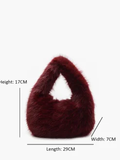 Rounded Fuzzy Handbag