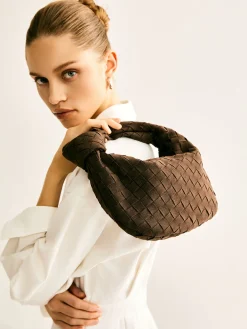Rounded Woven Knotted Bag