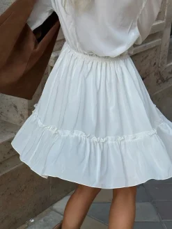 Ruffle Collar Short Dress