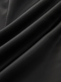 Ruffle Zippered Off-Shoulder Dress