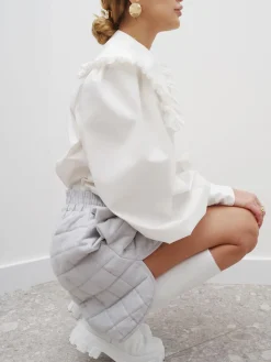 Ruffled Collar Long Sleeve Shirt