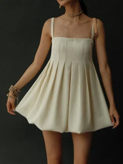 Sacred Dream Pleat Skater Short Dress