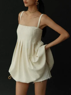 Sacred Dream Pleat Skater Short Dress