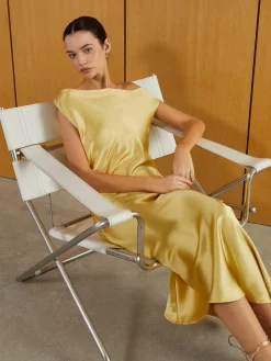 Satin Backless Sleeveless Long Dress
