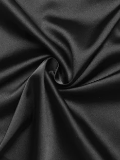 Satin Raw Hem Tied Two Piece Skirt Set
