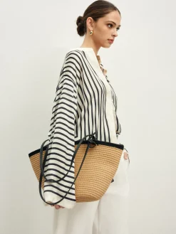 Satin Striped Button Cozy Shirt