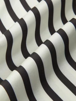 Satin Striped Button Cozy Shirt