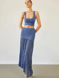 Sea Breeze Crop Knit Top
