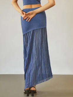 Sea Breeze Patchwork Maxi Skirt